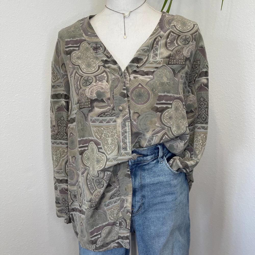 VTG The Silk Collection White Pine Company blouse